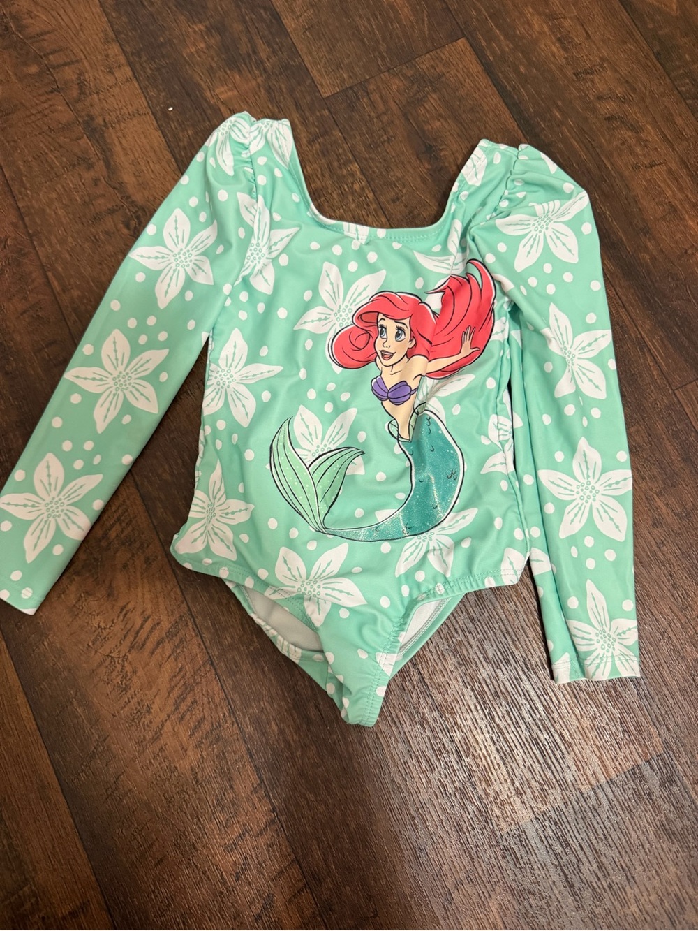 Girls' Mint Ariel Long-Sleeve One-Piece Swimsuit